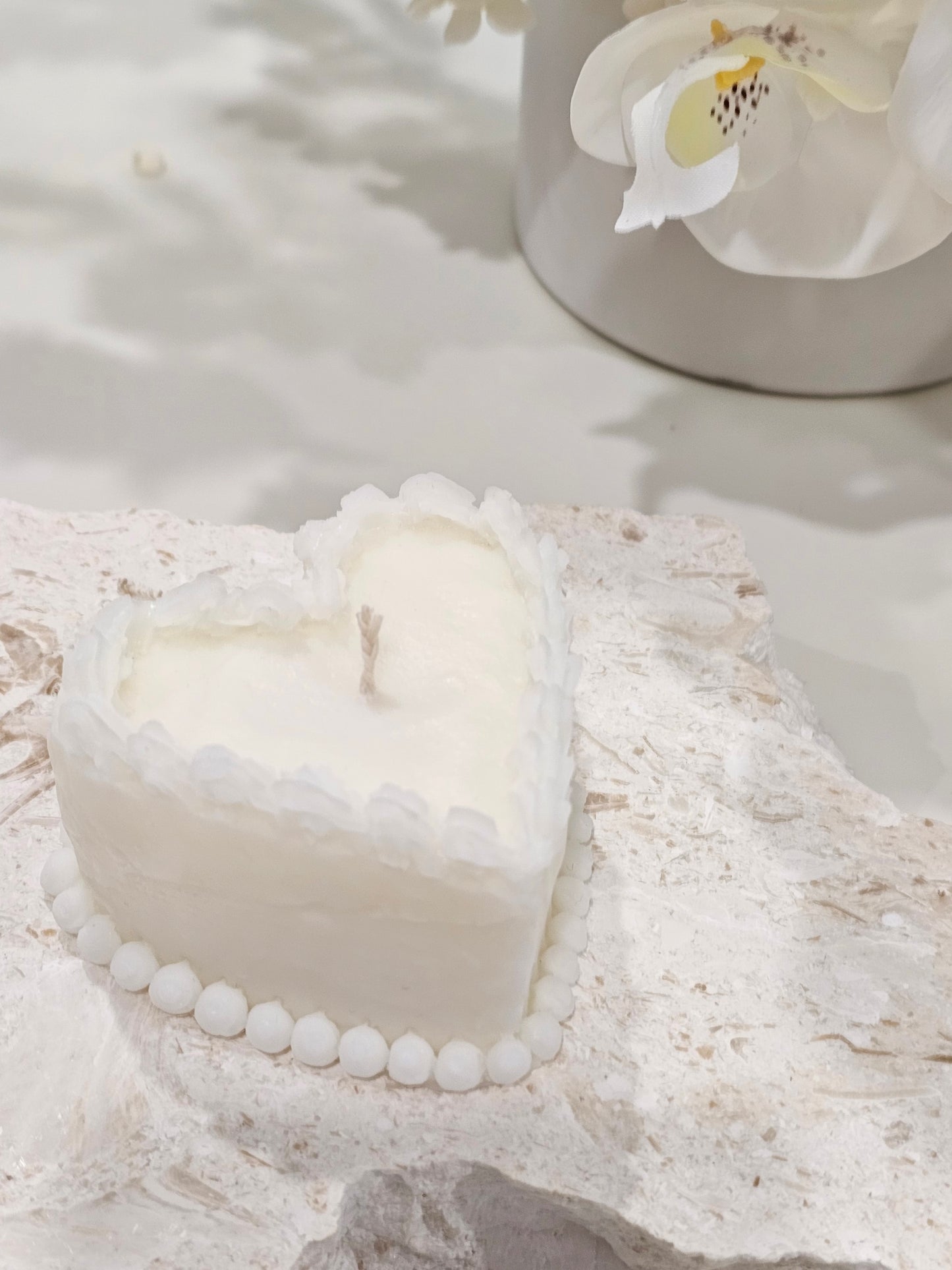 Heart Cake Candle