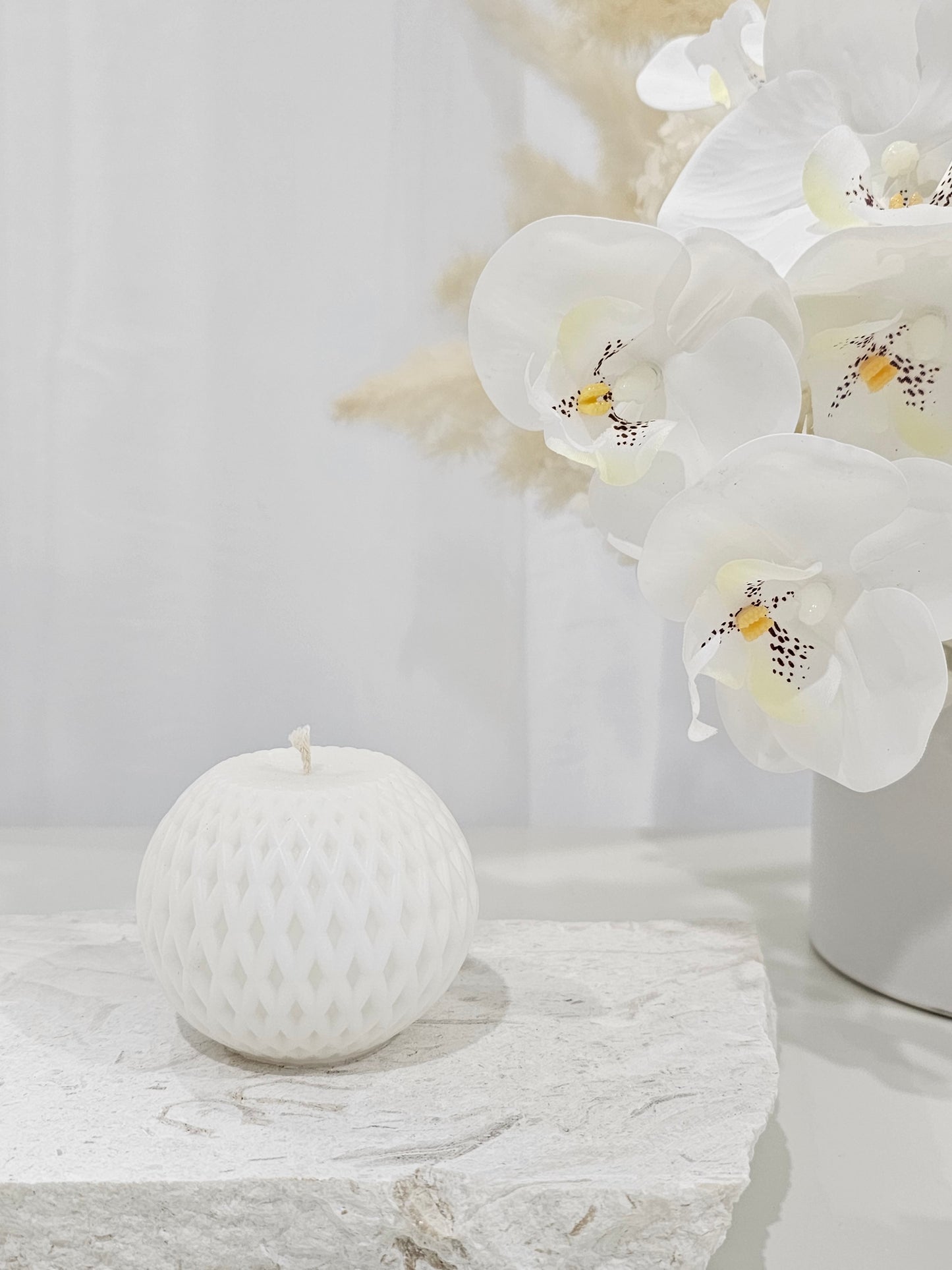 Diamond Cut Ball Candle