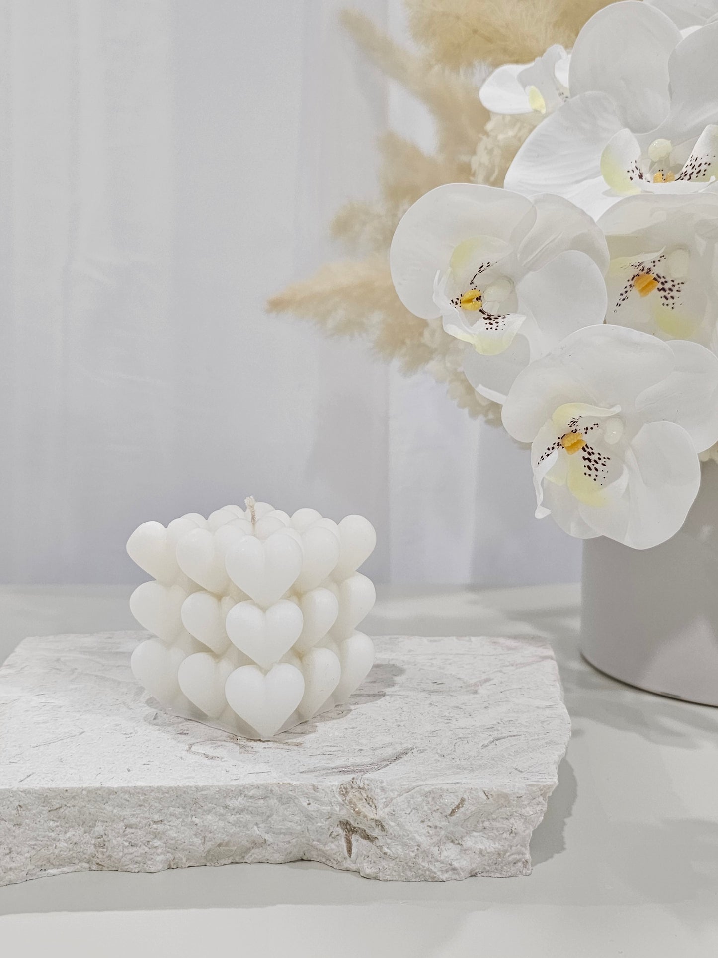 Hearts Cube Candle