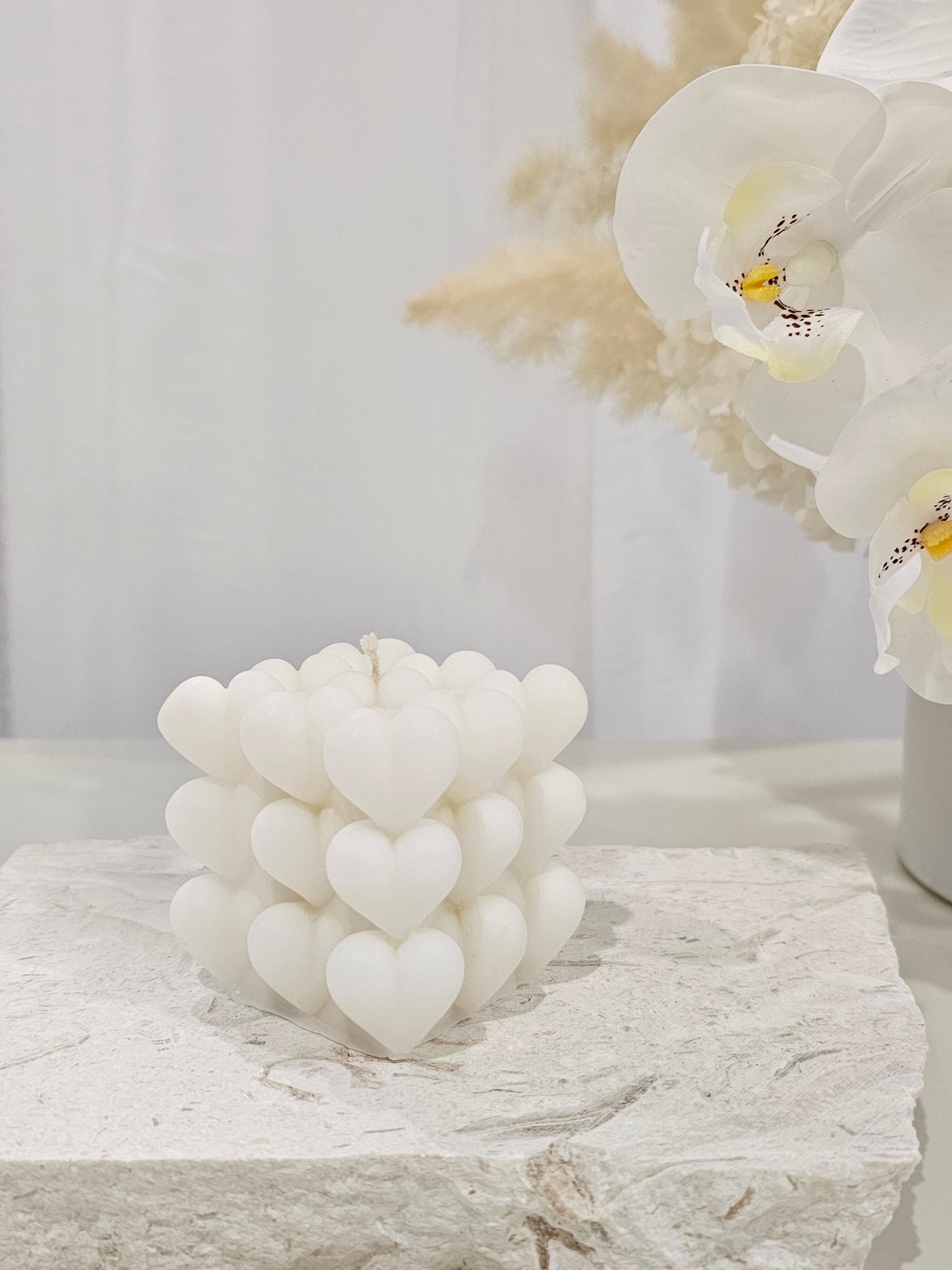 Hearts Cube Candle