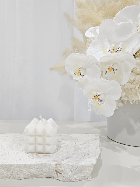 Cube Diamond Cut Candle