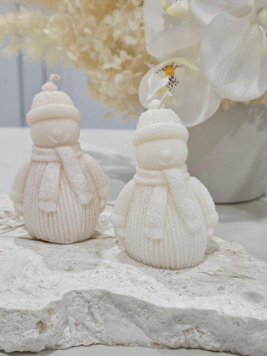 Snow Man Candle