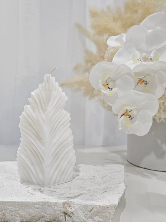 Feather Leaf Candle