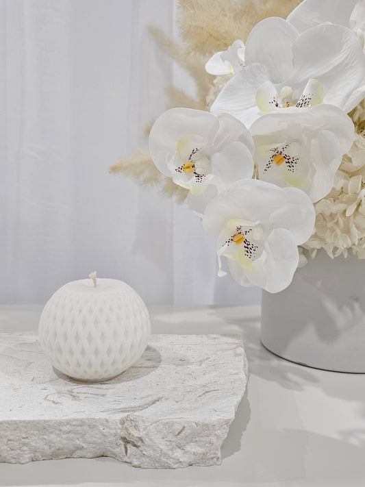 Diamond Cut Ball Candle