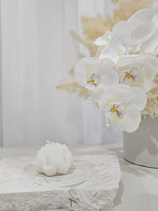 Small Lotus Flower Candle