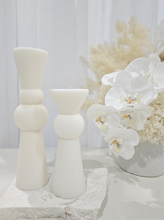 Ribbed Vase Candle
