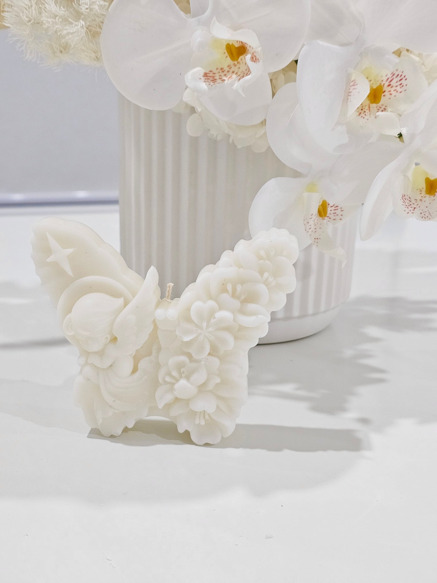 Floral Angel Butterfly Candle