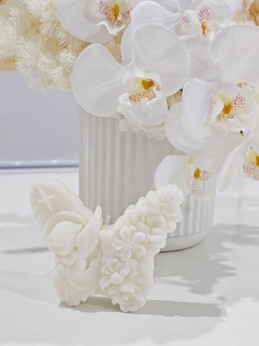 Floral Angel Butterfly Candle